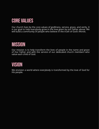 Free Church Prospectus Template to Edit Online