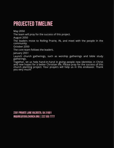 Free Church Prospectus Template to Edit Online
