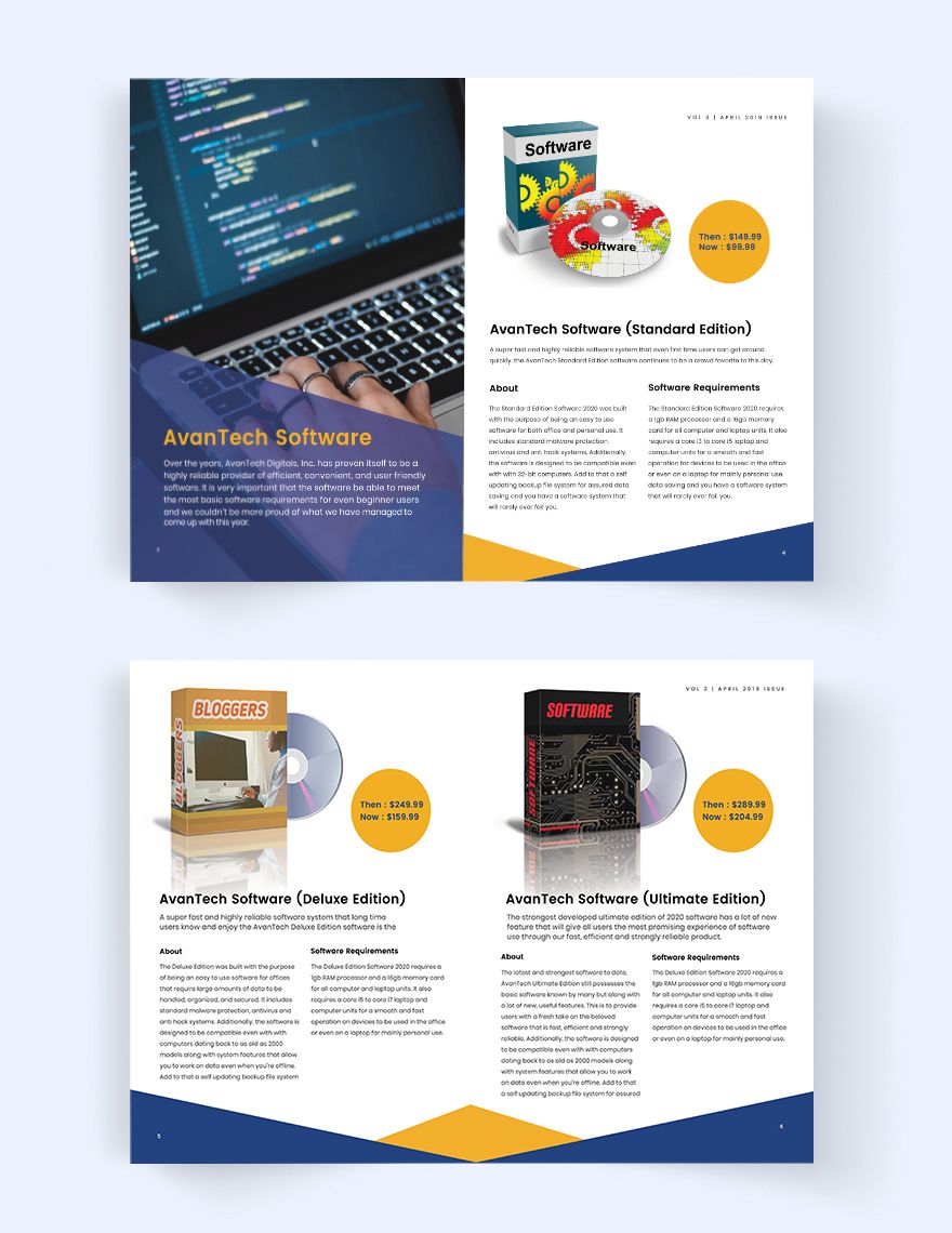 Software Product Catalog Template