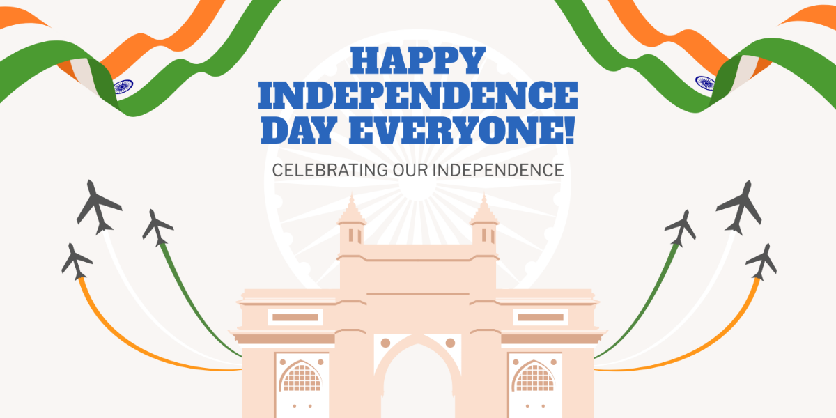 Modern India Independence Day Banner Template