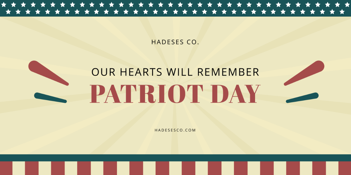 Vintage Patriot Day Banner Template