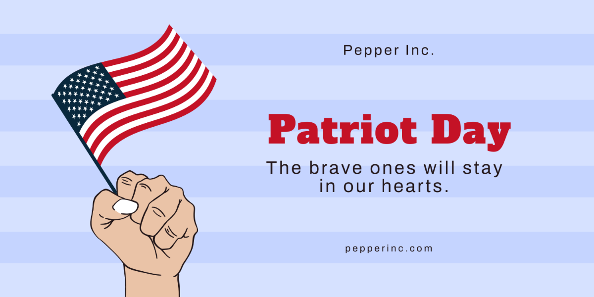 Free Patriot Day Banner With Usa Flag Template