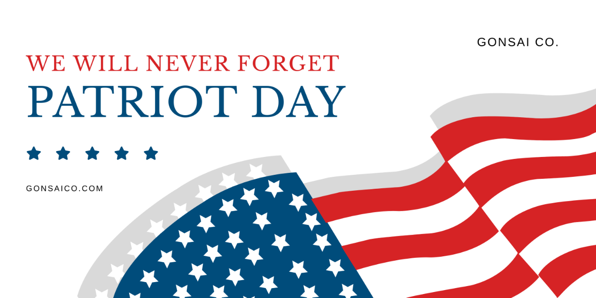 We Will Never Forget Patriot Day Banner Template