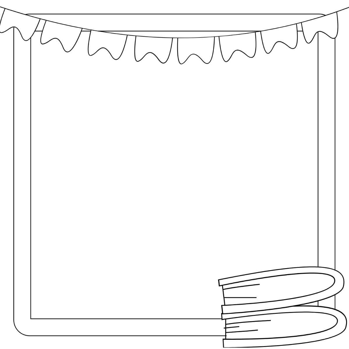 Teachers Day Border Drawing Template