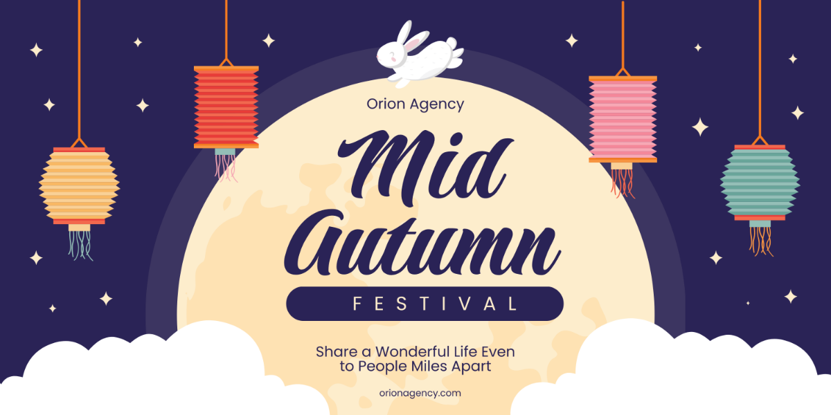 Colorful Mid-Autumn Festival Banner