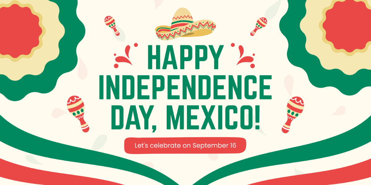Free Mexican Independence Day Celebration Banner Template