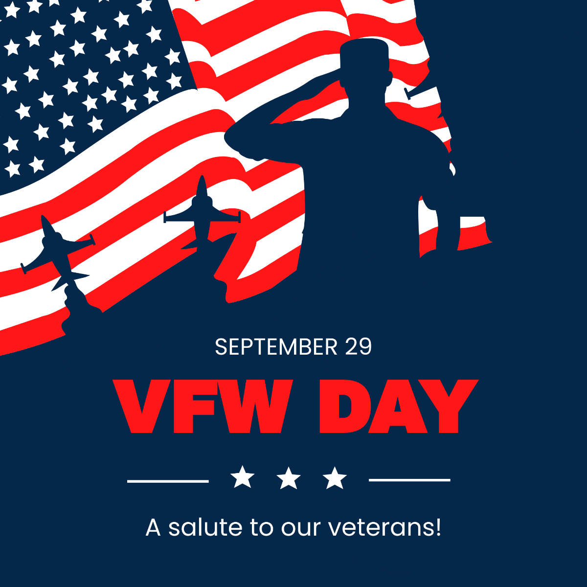 VFW Day Instagram Post Template