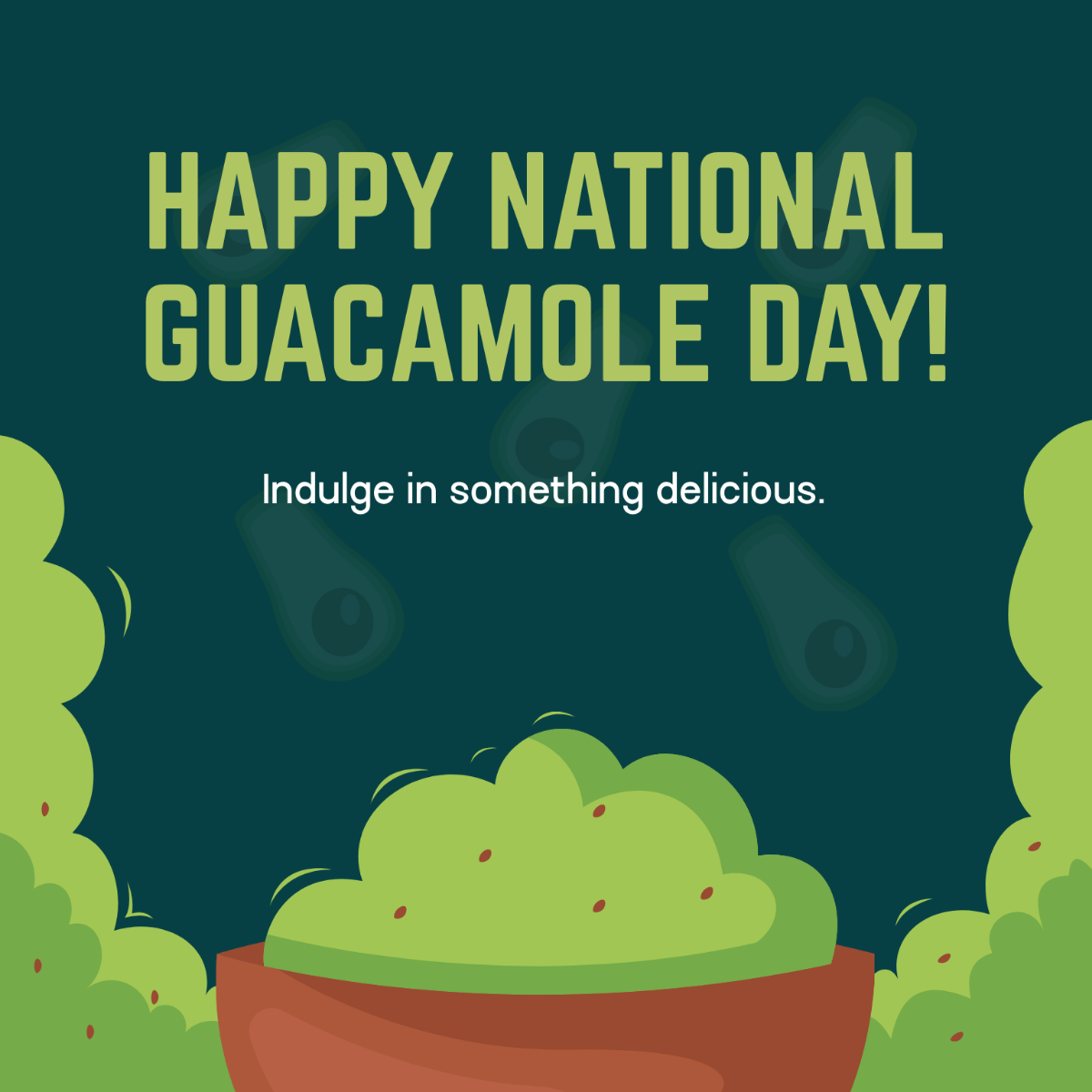 National Guacamole Day Poster Vector Template