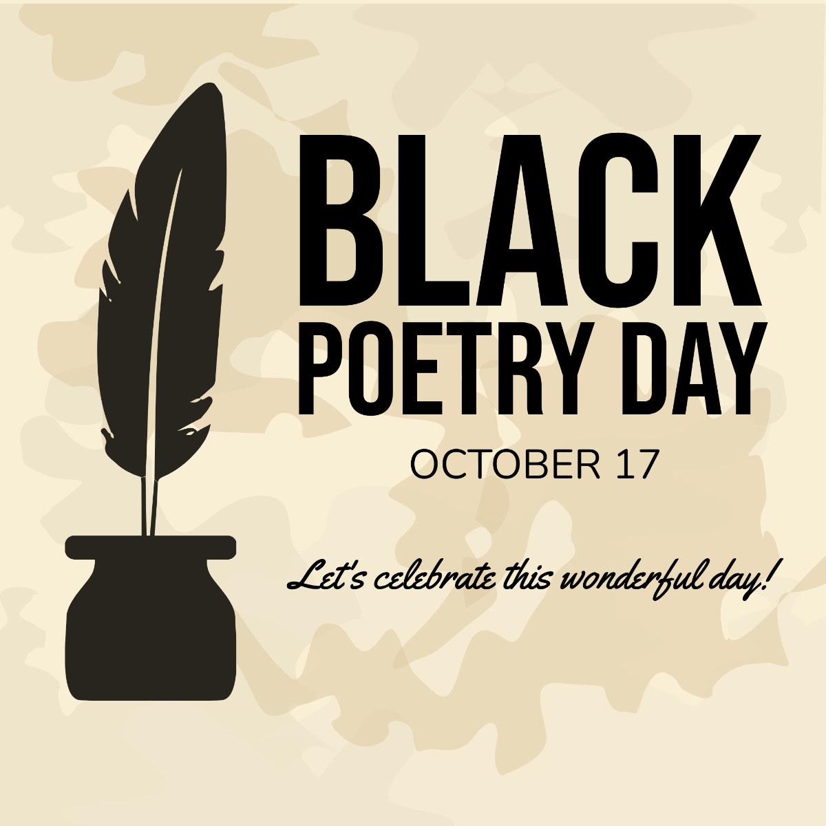 Black Poetry Day Instagram Post Template