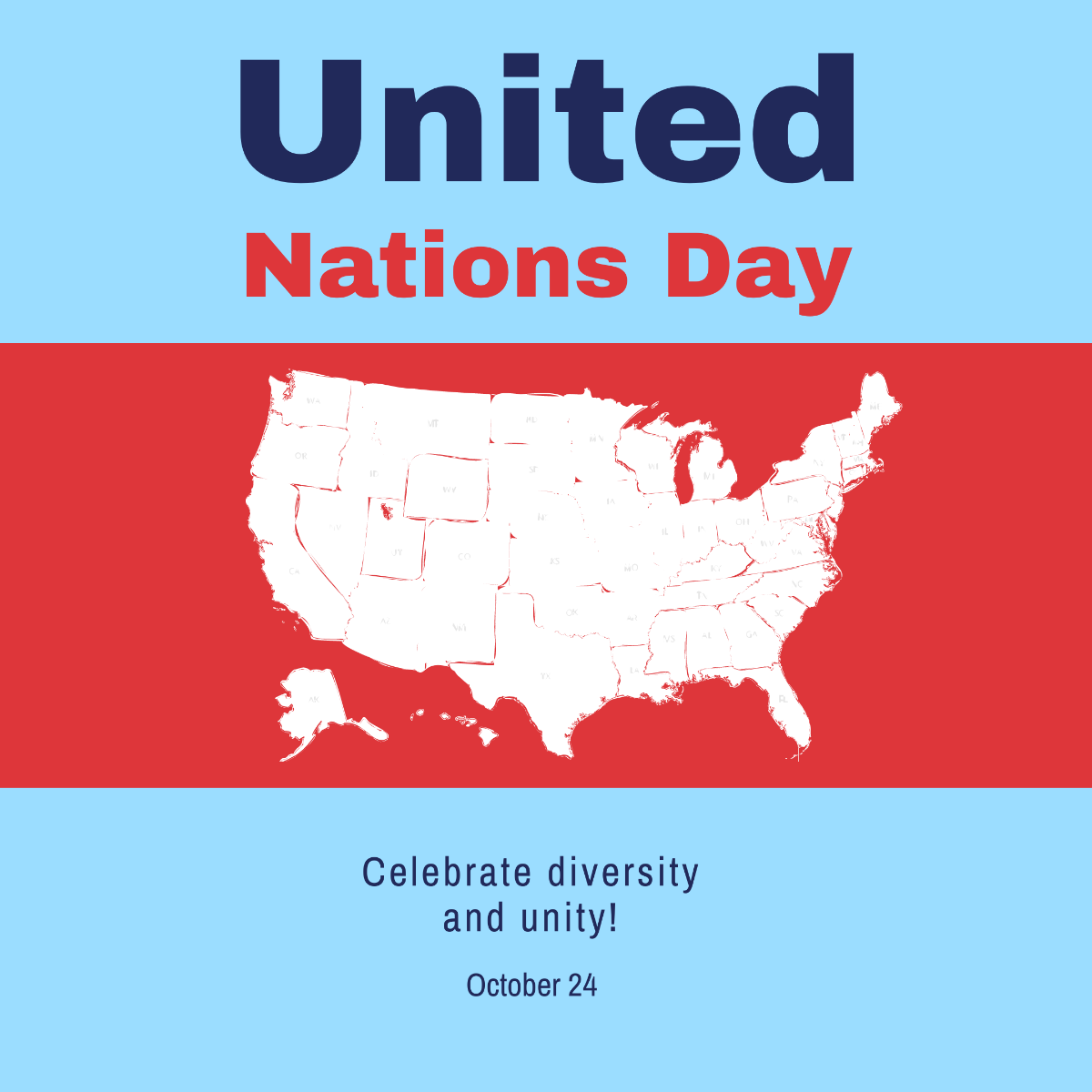 United Nations Day Instagram Post Template