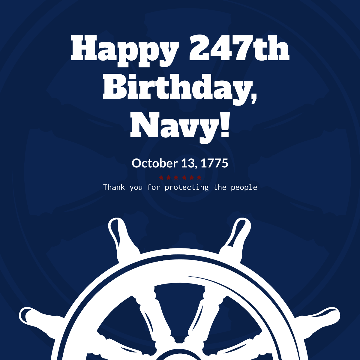 Navy Birthday Instagram Post Template