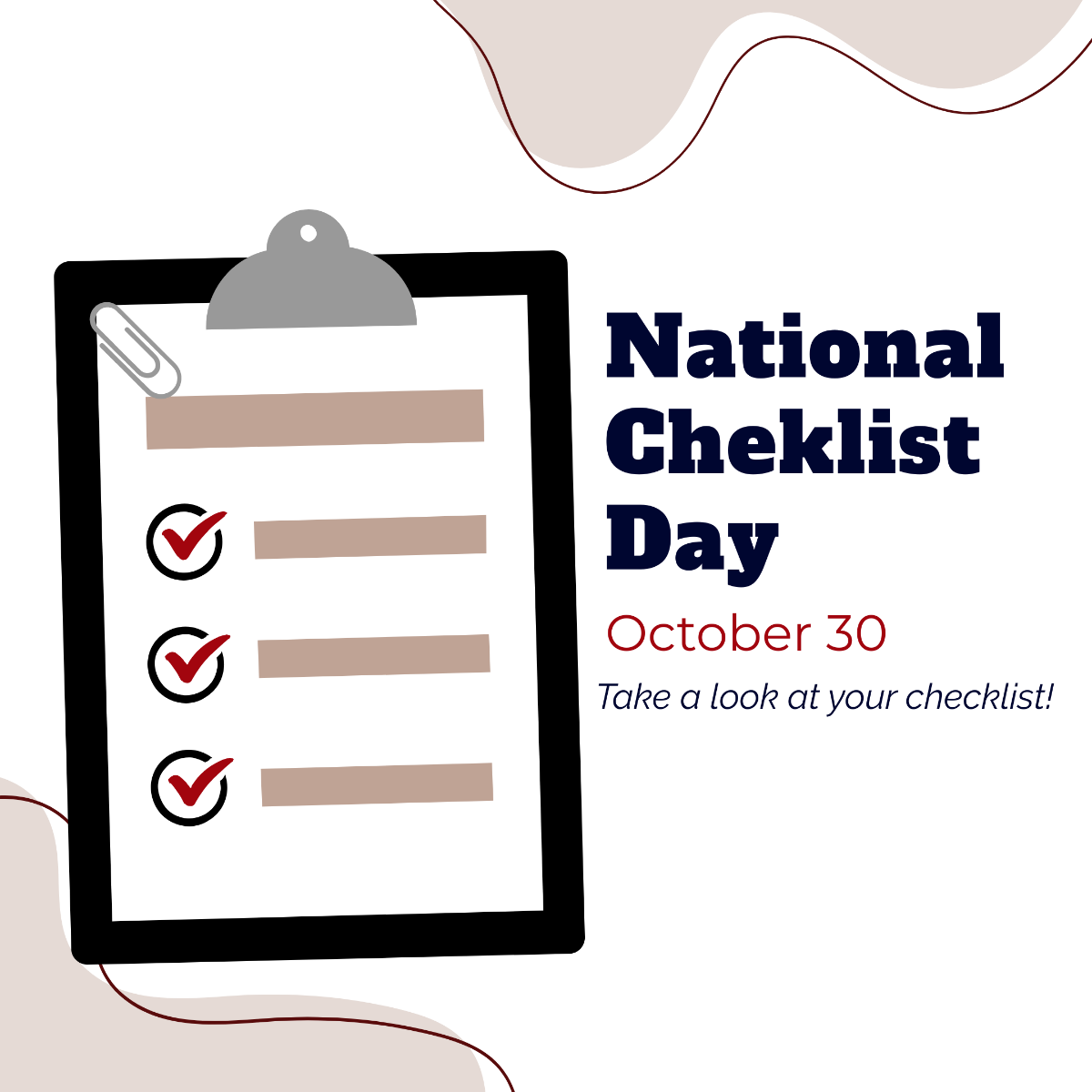 National Checklist Day Instagram Post Template