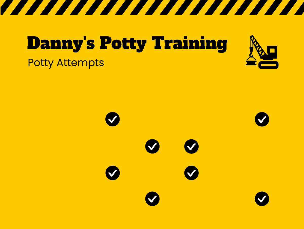Construction Potty Training Chart Template