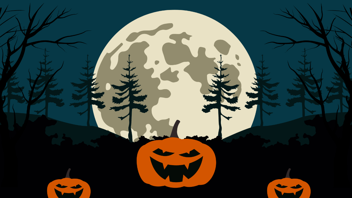 Halloween Drawing Background Template