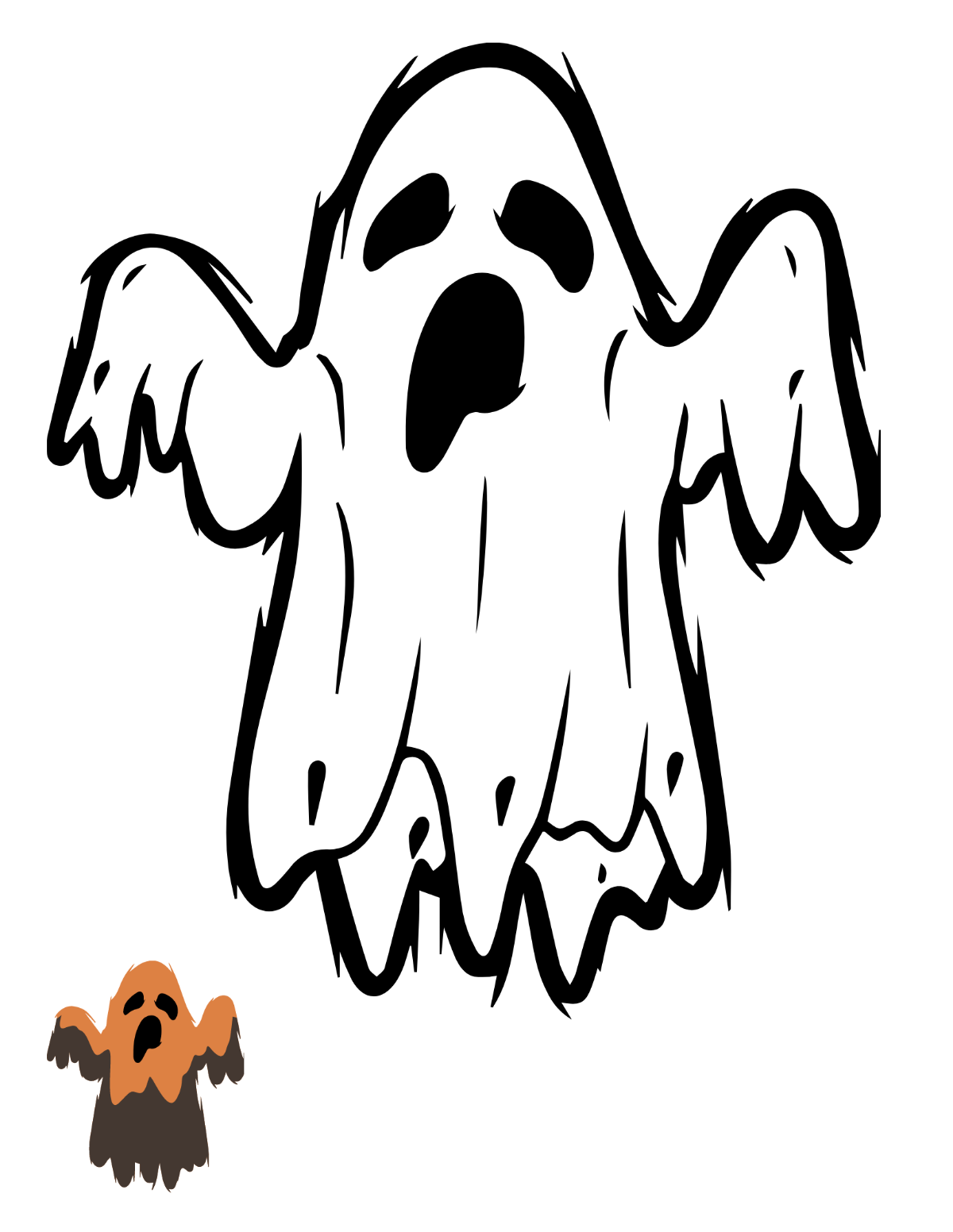 Spooky Halloween Coloring Pages Template