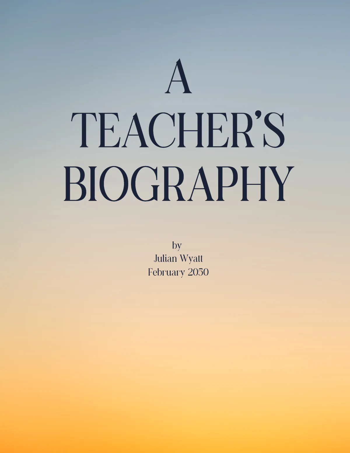 Free Teacher Biography Template to Edit Online