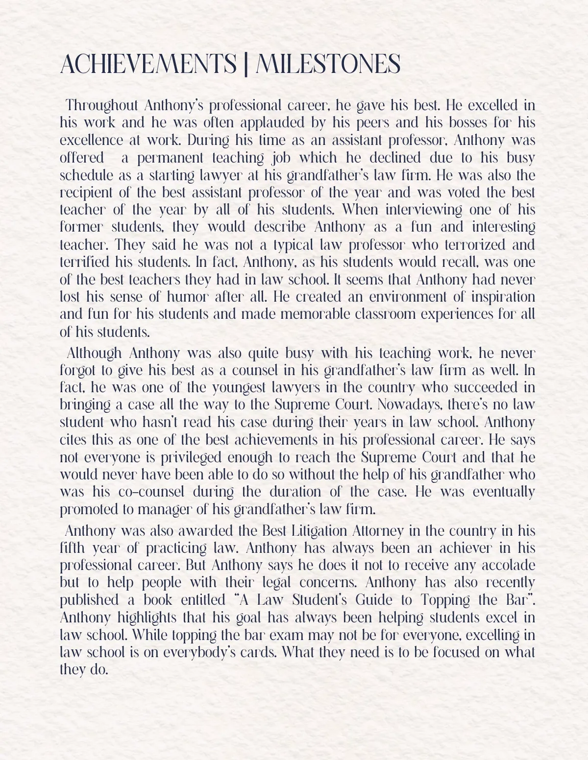 Free Teacher Biography Template to Edit Online