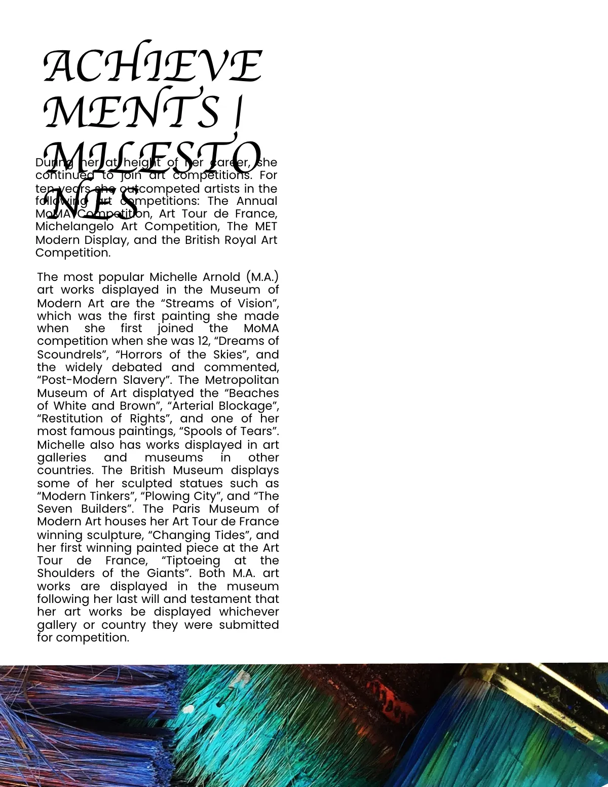 Free Artist Biography Template to Edit Online