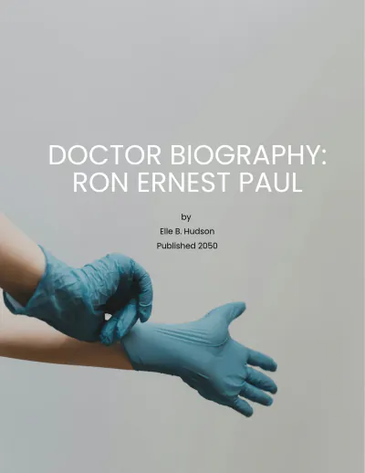 Free Doctor Biography Template to Edit Online