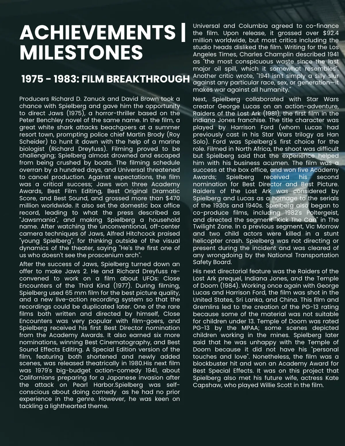 Free Director Biography Template to Edit Online