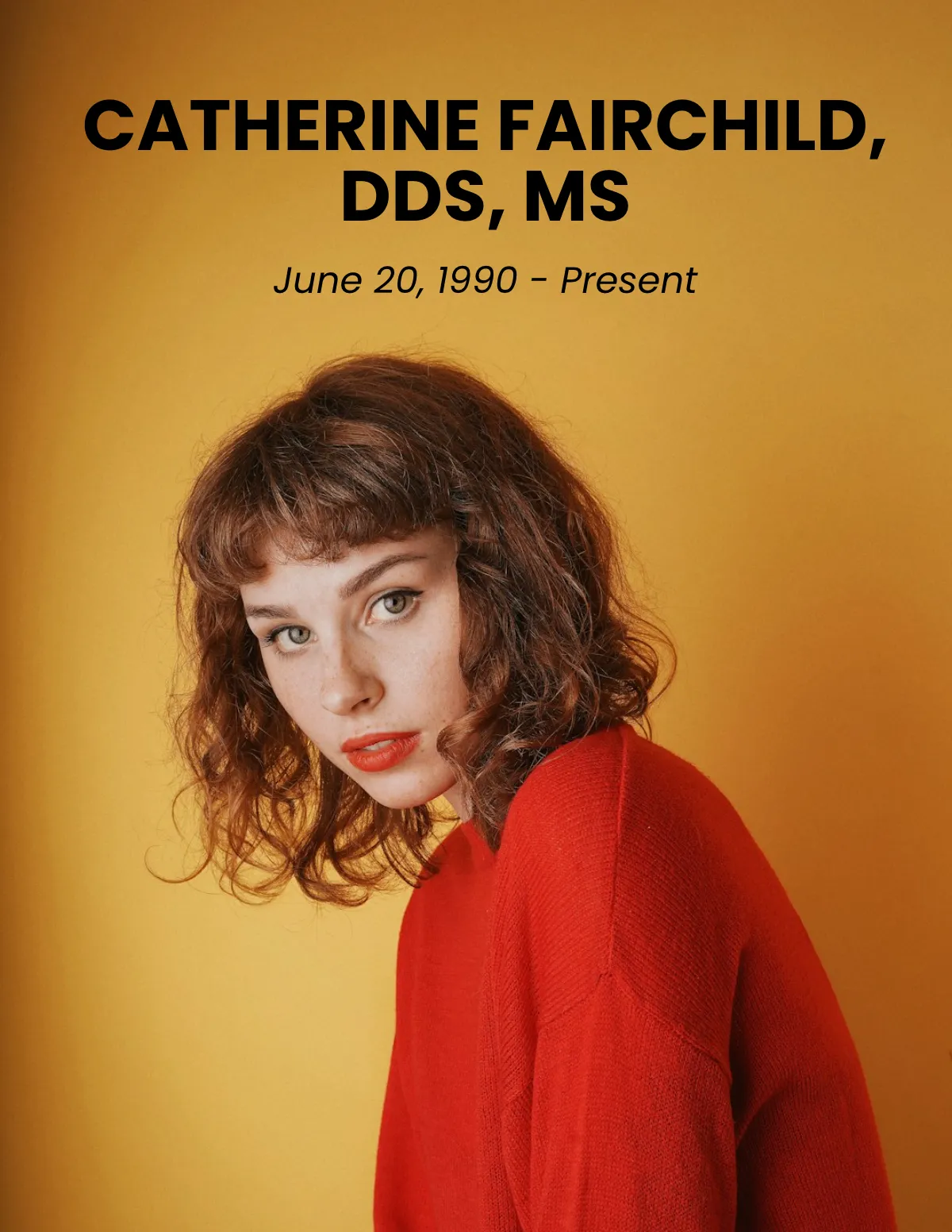 Free Dentist Biography Template to Edit Online