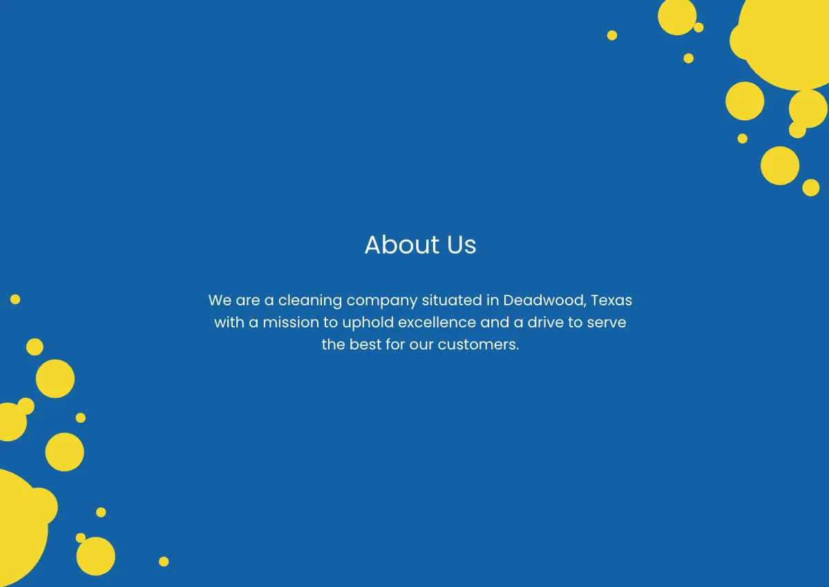 Free Cleaning Company Profile Sample Template to Edit Online