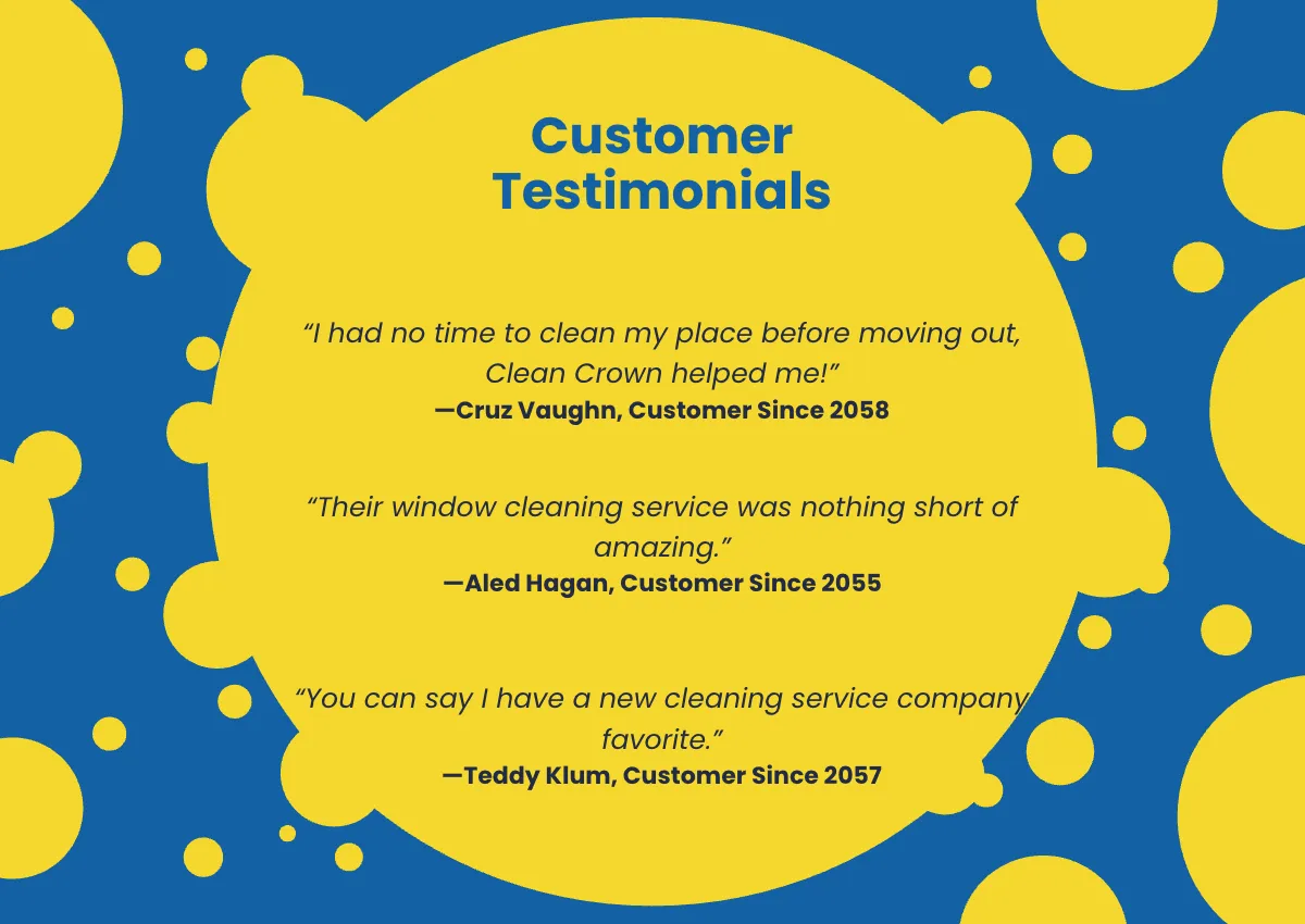 Free Cleaning Company Profile Sample Template to Edit Online