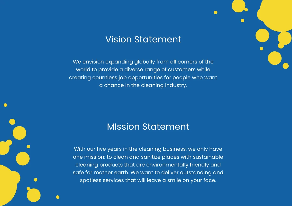 Free Cleaning Company Profile Sample Template to Edit Online