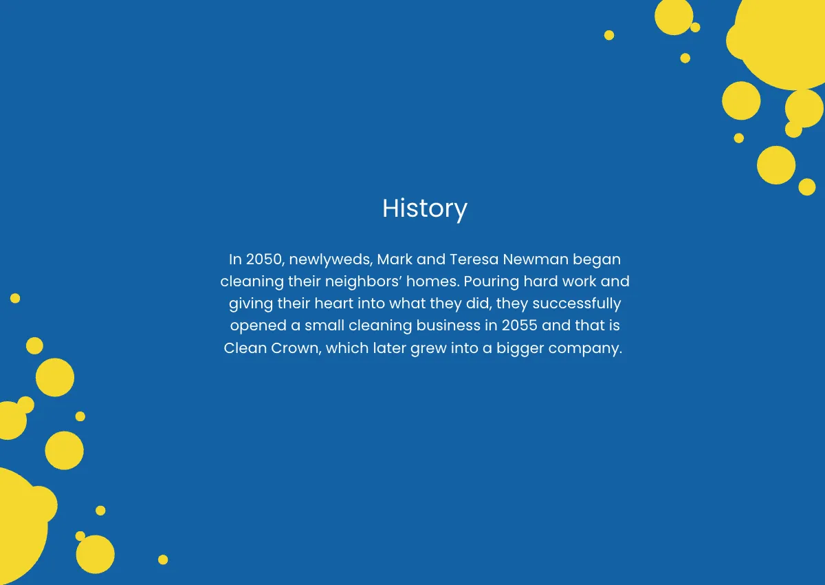 Free Cleaning Company Profile Sample Template to Edit Online