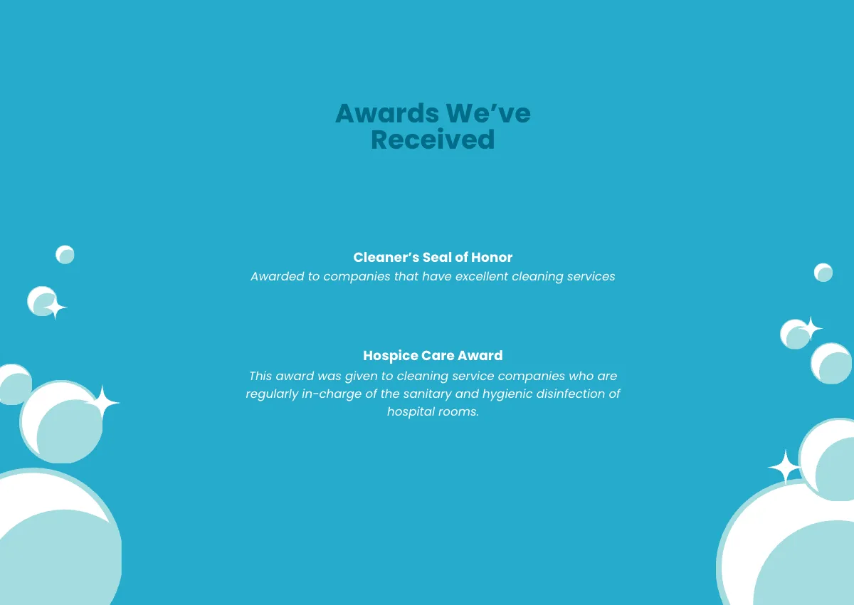 Free Cleaning And Hygiene Company Profile Template to Edit Online