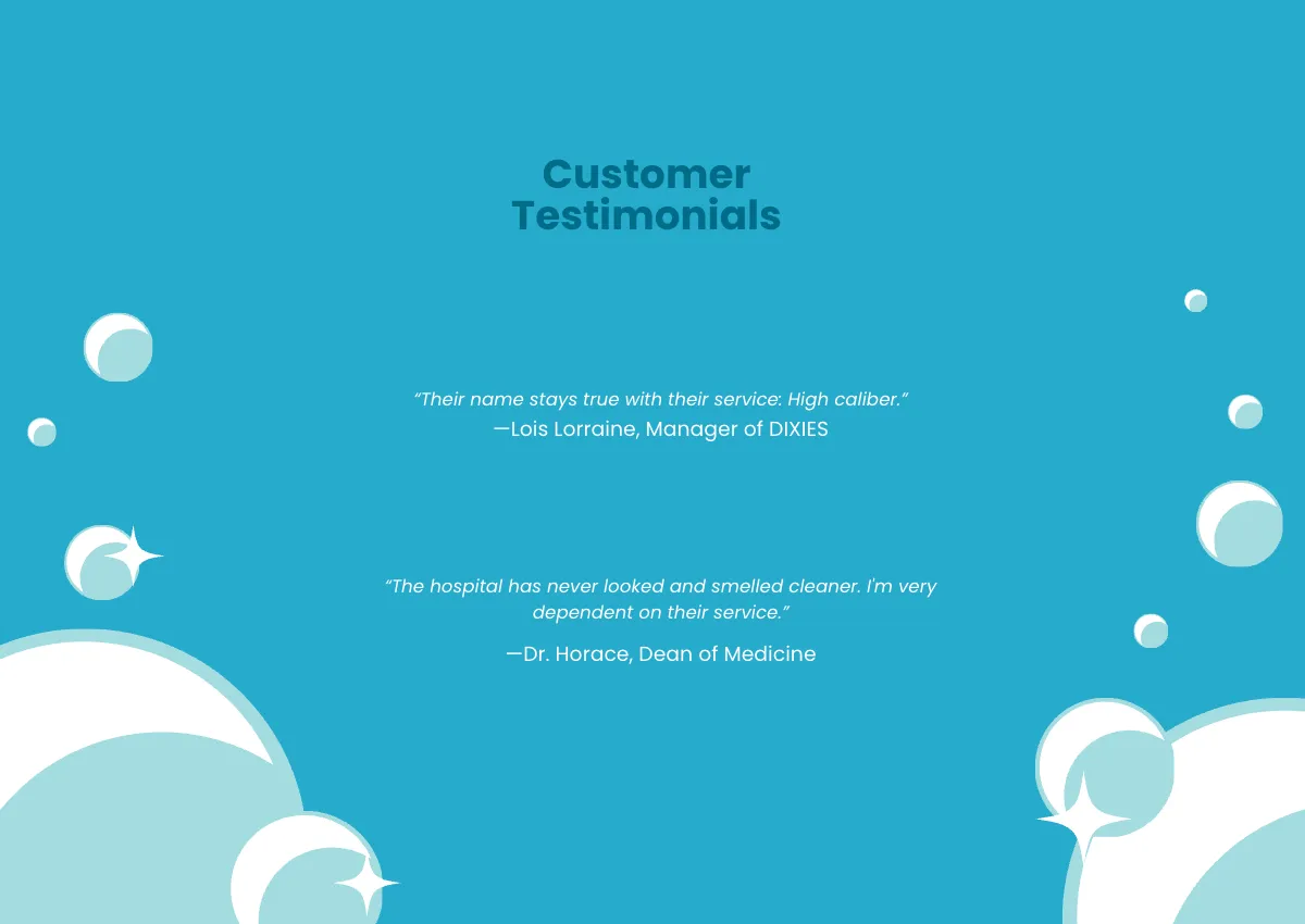 Free Cleaning And Hygiene Company Profile Template to Edit Online