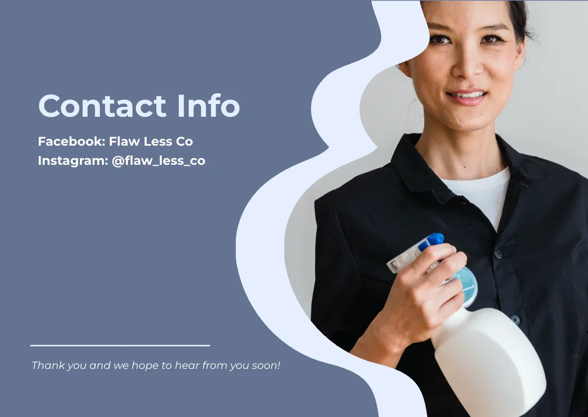 Free Residential Cleaning Company Profile Template to Edit Online