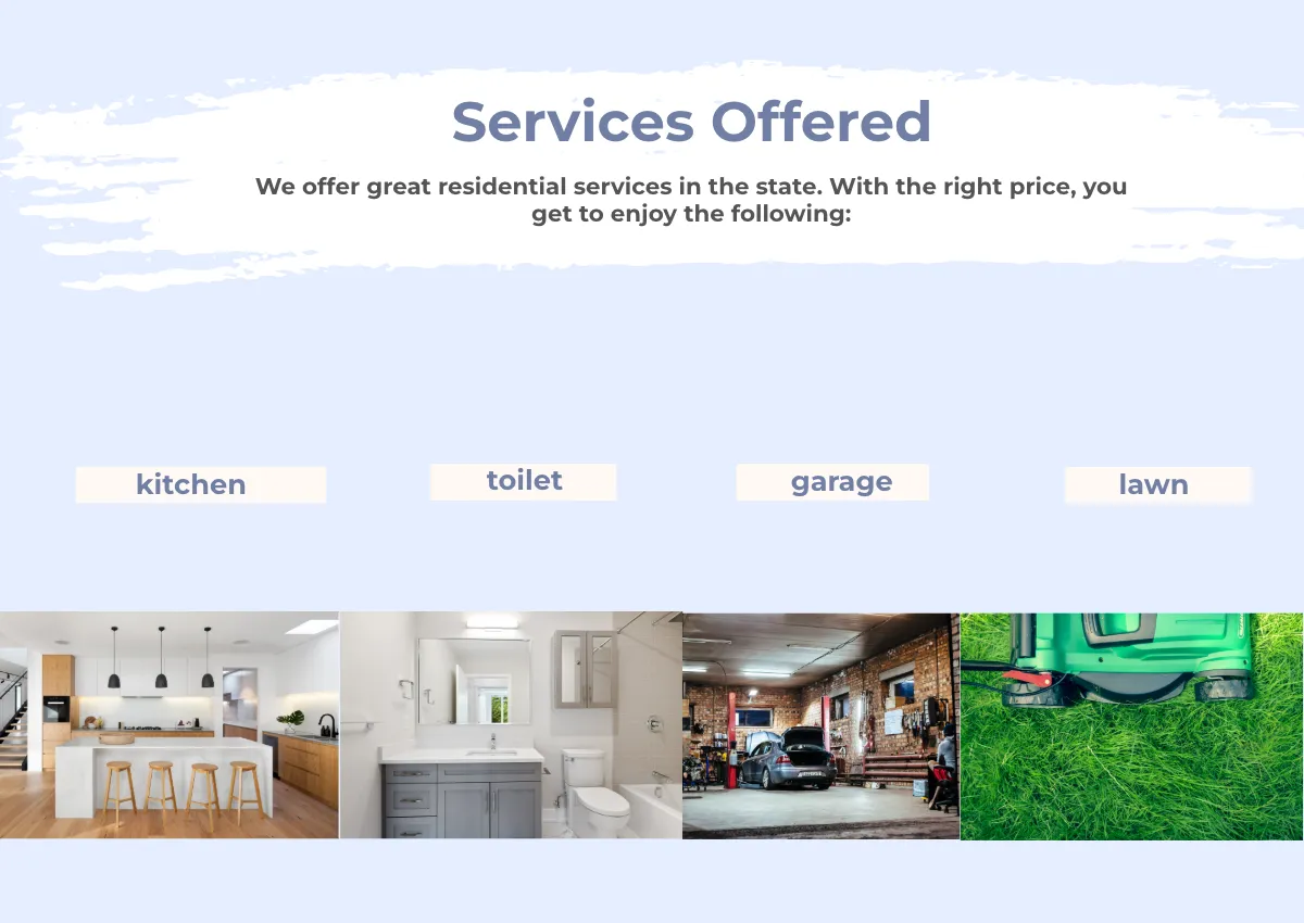 Free Residential Cleaning Company Profile Template to Edit Online