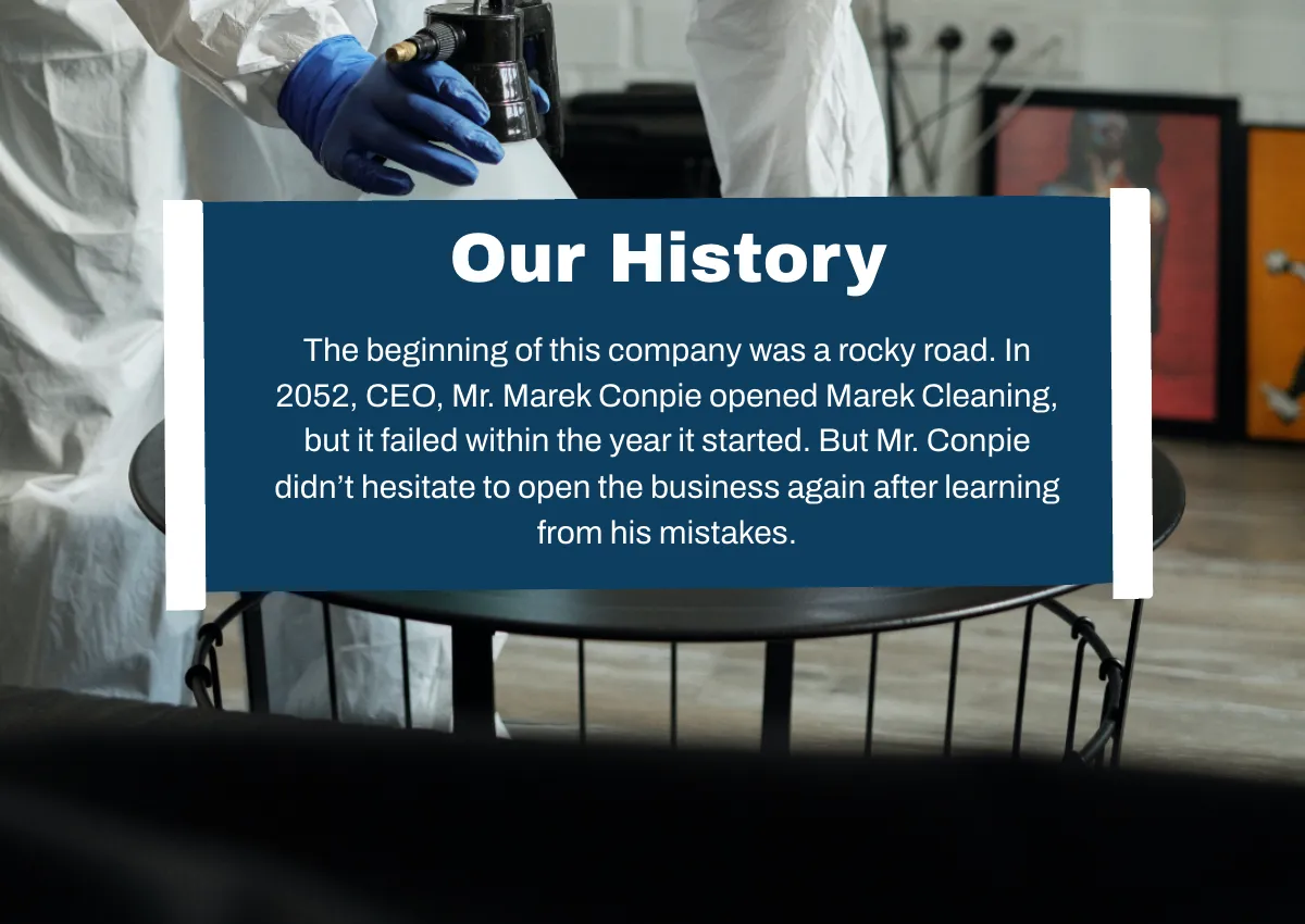 Free Commercial Cleaning Company Profile Template to Edit Online