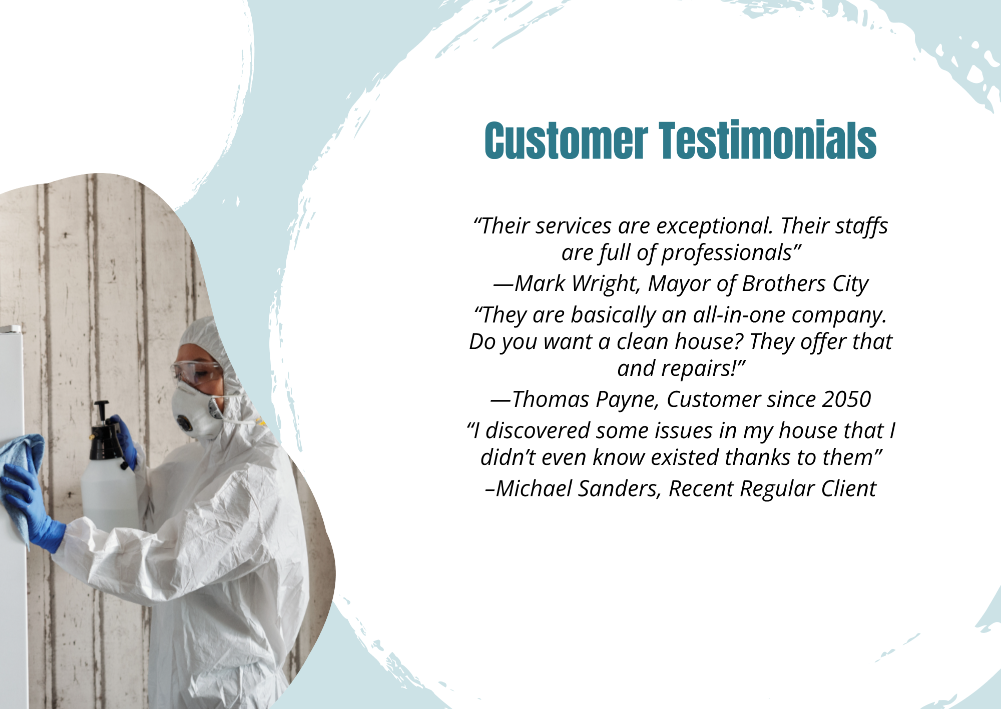 Free Professional Cleaning Company Profile Template to Edit Online