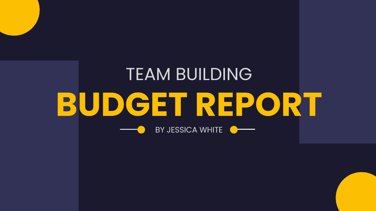 Budget Report Presentation Template