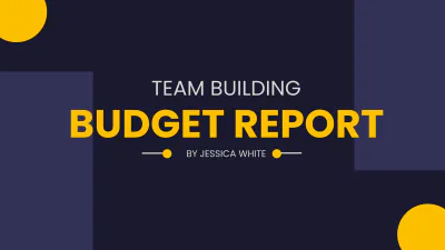 Free Budget Report Presentation Template to Edit Online