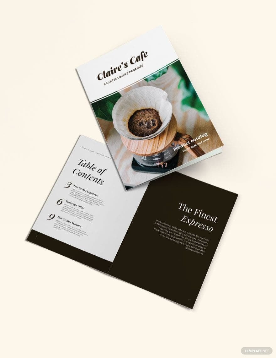 Coffee Product Catalog Template
