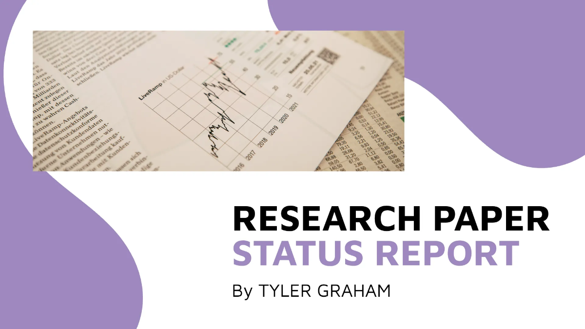 Free Status Report Presentation Template to Edit Online