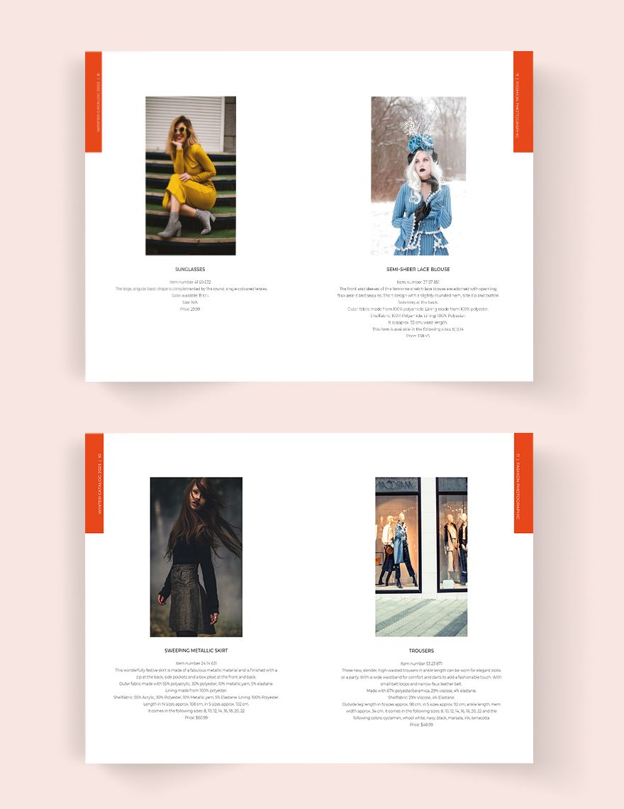Sample Fashion Lookbook Catalog 