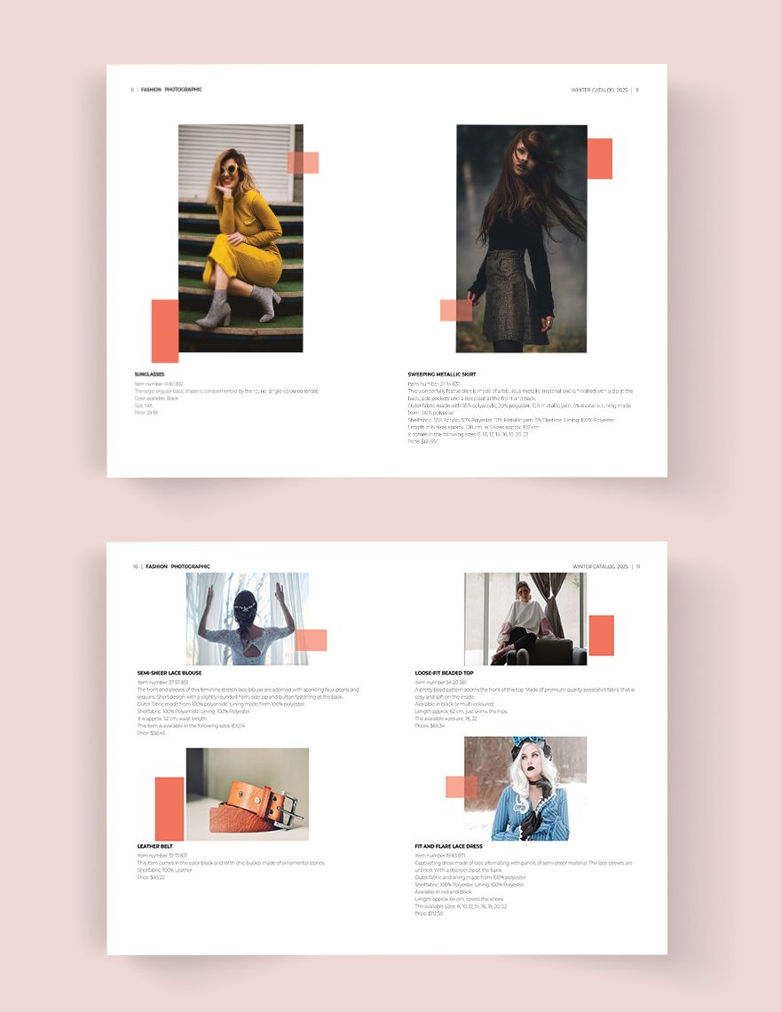 Fashion Photographic Catalog Template