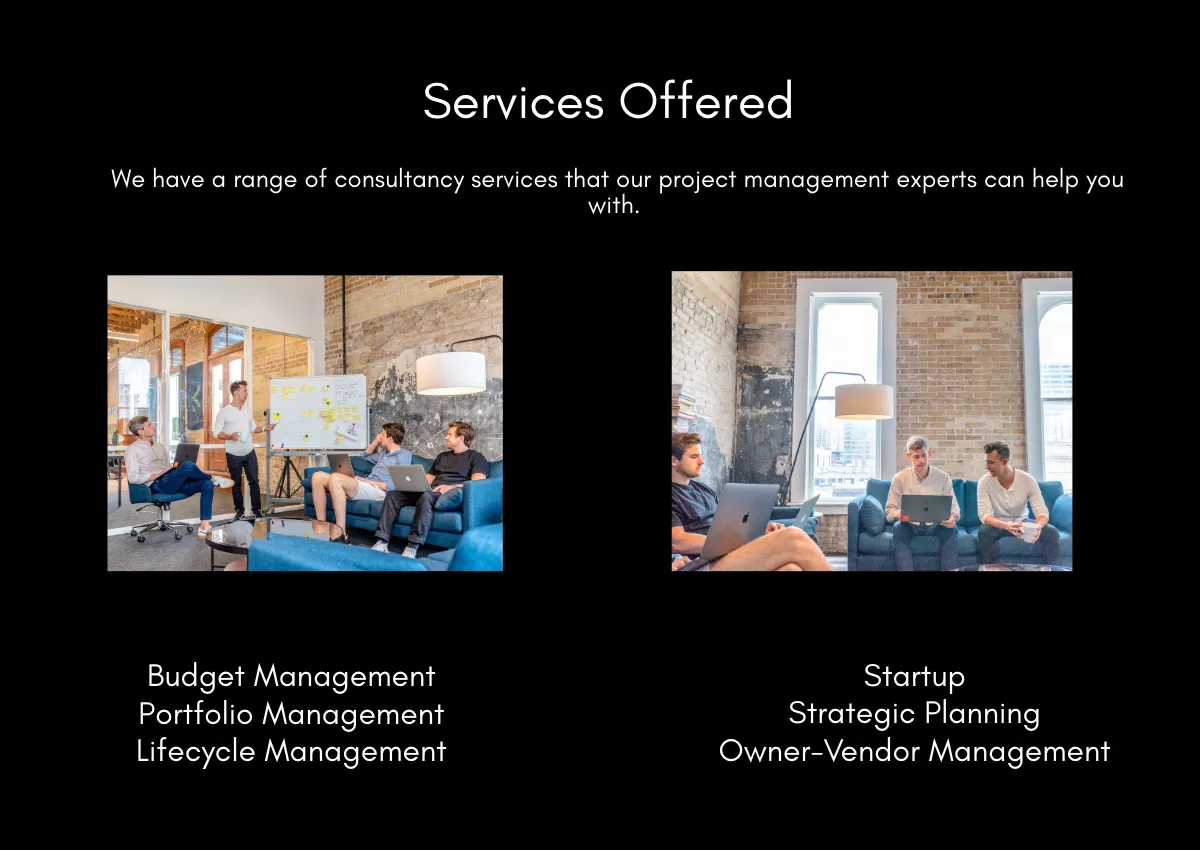 Free Project Management Consultancy Company Profile Template to Edit Online