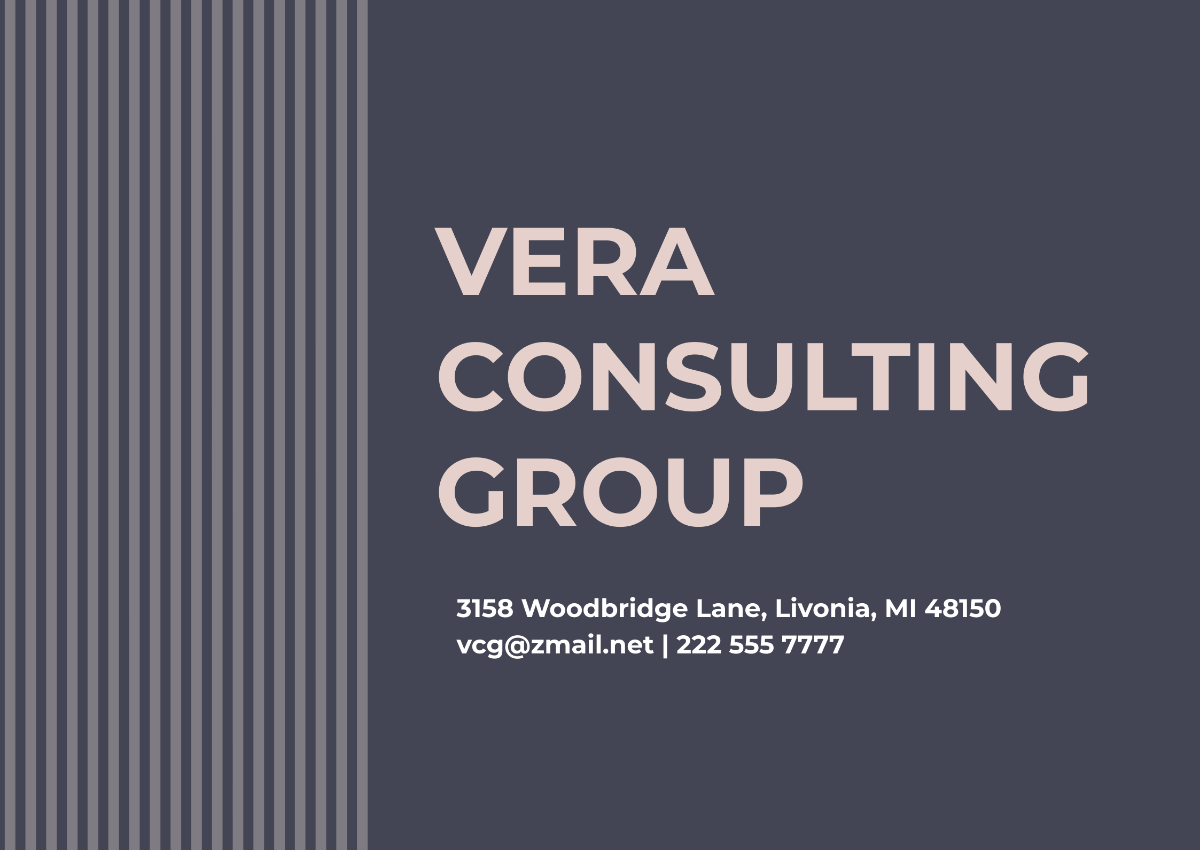 Management Consulting Company Profile Template