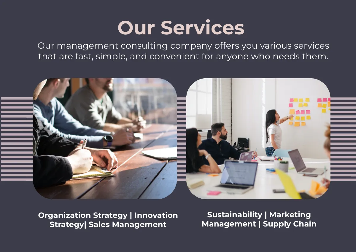 Free Management Consulting Company Profile Template to Edit Online