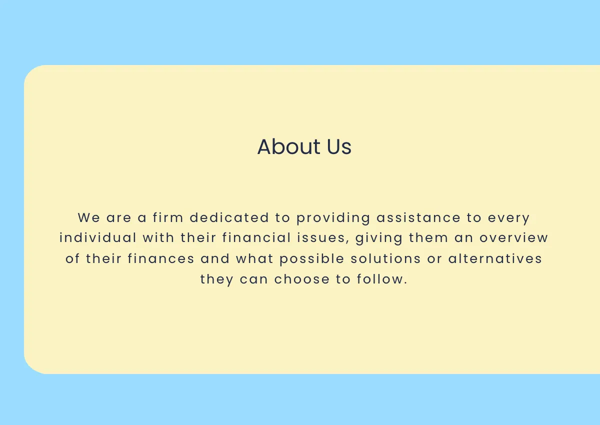 Free Financial Consulting Company Profile Template to Edit Online