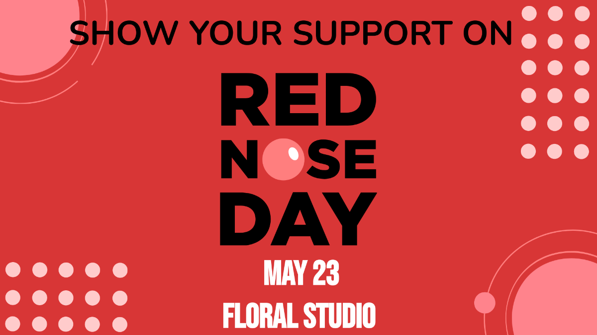 Free Red Nose Day Invitation Background Template