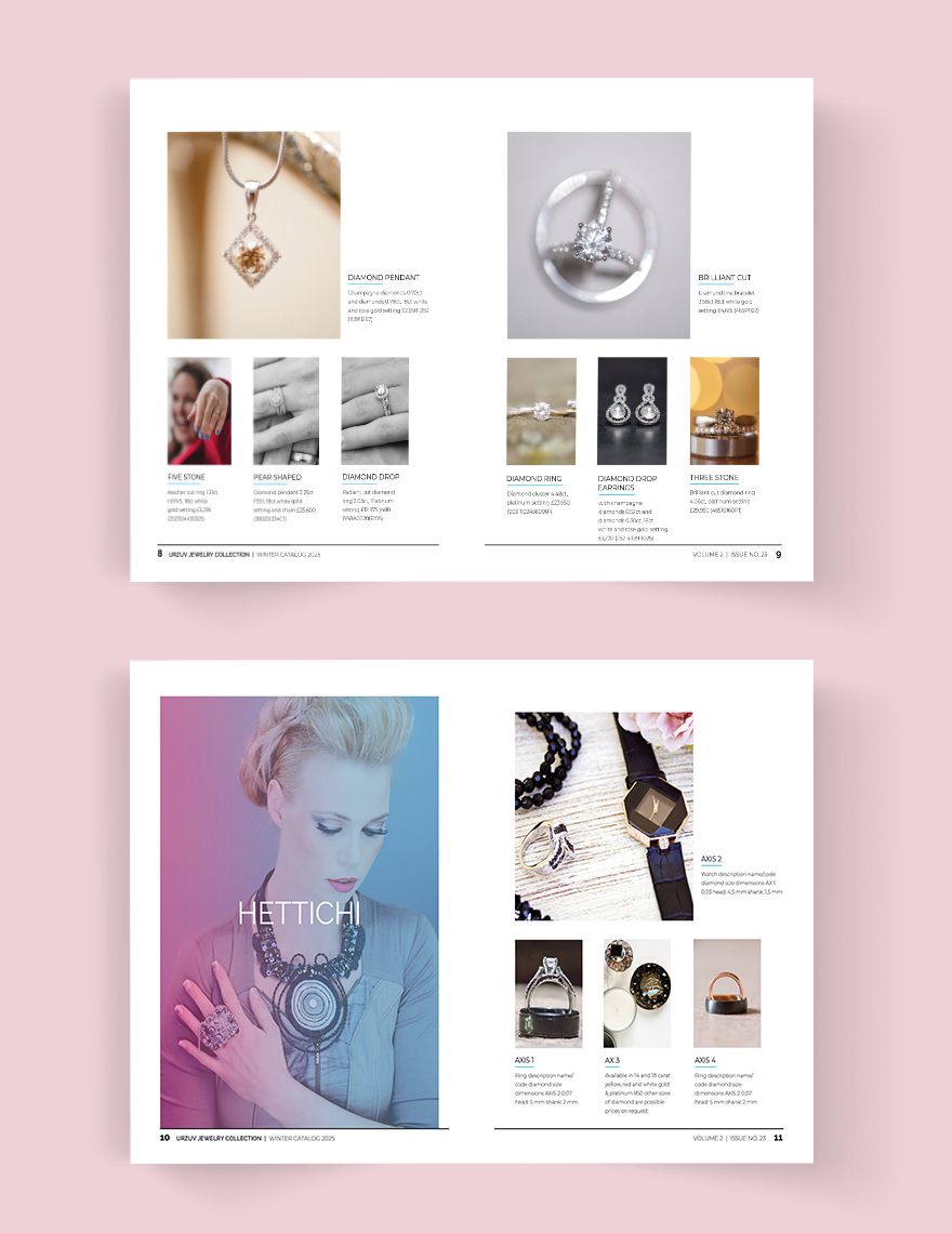 Jewelry Brand Catalog Template in InDesign, Word, Pages, Publisher ...