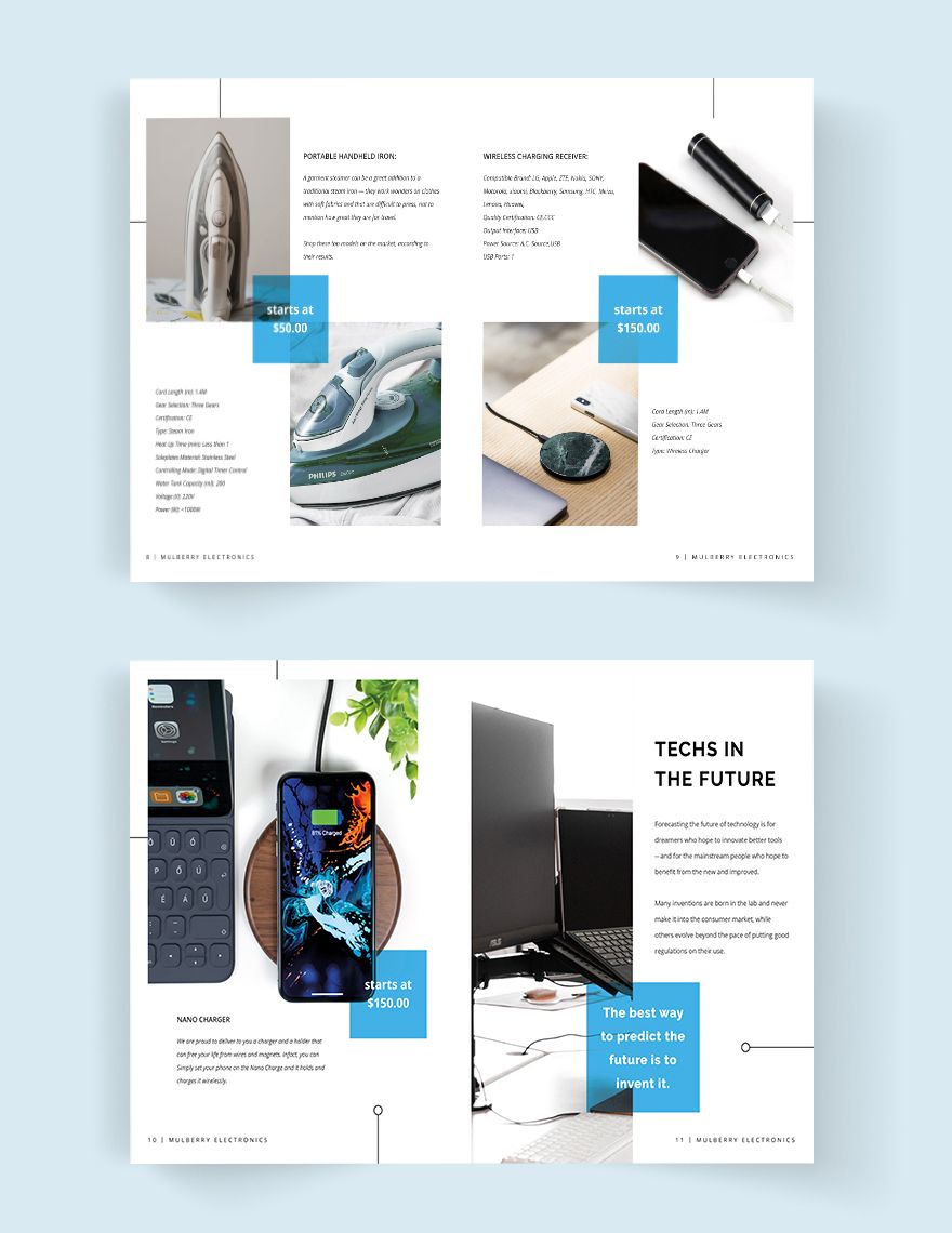 Sample Product Catalog Template