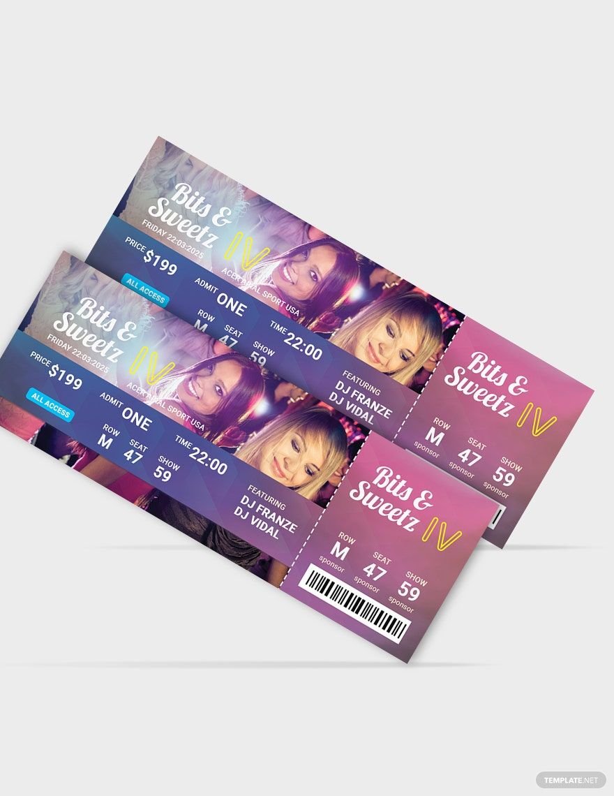Disco Party Ticket Template