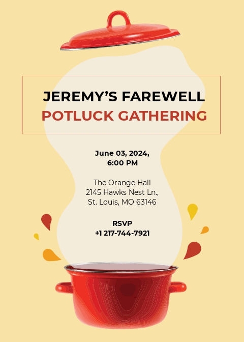 4+ FREE Potluck Invitation Templates [Customize & Download] | Template.net